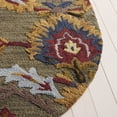 thumbnail image 4 of Safavieh Blossom Lennon Floral Wool Area Rug, Green/Multi, 3' x 5' Oval, 4 of 12