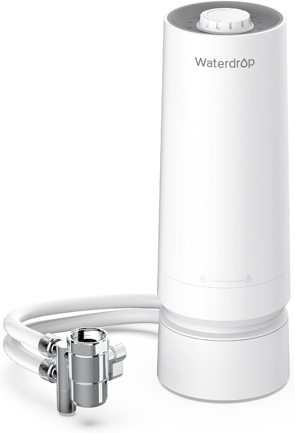 Restored Waterdrop Water Filter for Sink Faucet, 4000 Gallons Countertop Water Filter System and Filter Life Reminder, WD-CTF-06 (1 Filter) (Refurbished)