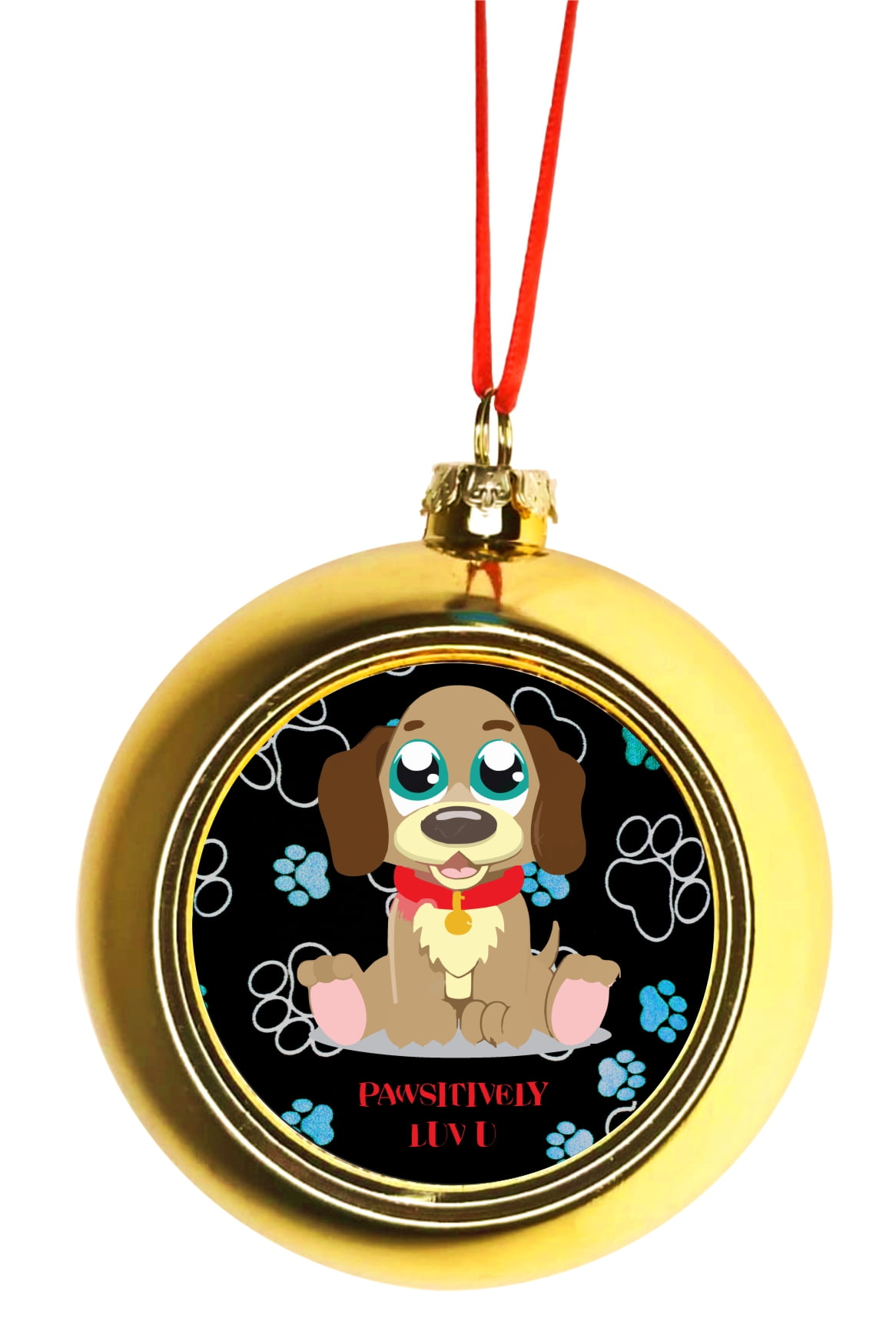 Ornament Dog I Love You Pawsitively Luv U Beagle Puppy And