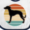 thumbnail image 4 of Inktastic Whippet Dog Retro Sunset Boys or Girls Baby Bib, 4 of 4