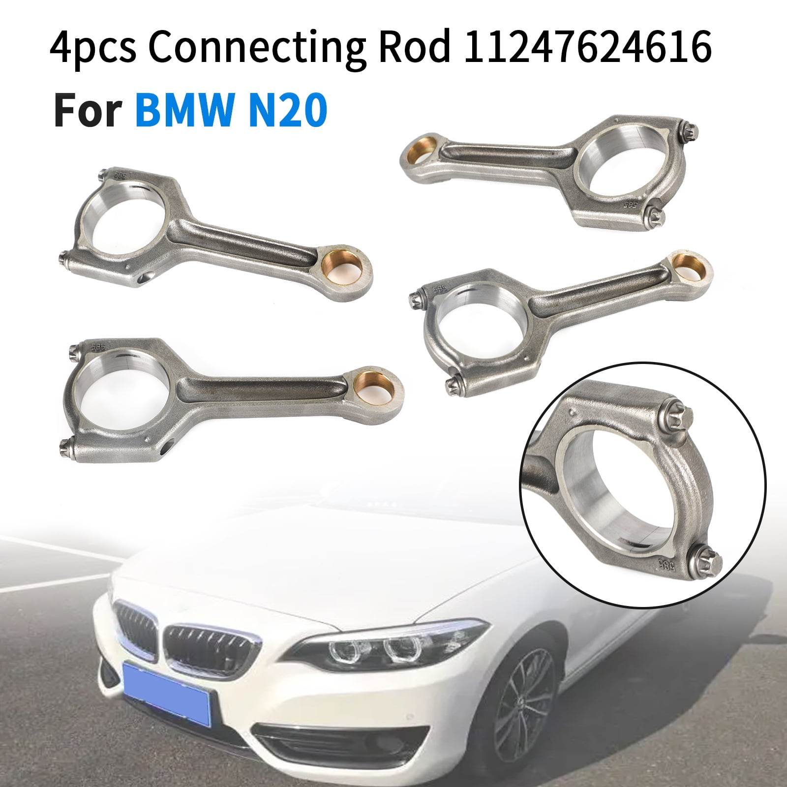 4X Connecting Rod 11247624616 For BMW 320i 328i 420i 520i 528i X4  