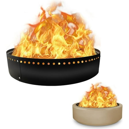 FEBTECH 60" Smokeless Fire Ring for Outdoor Fire Pits