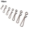 thumbnail image 1 of Yimiti 100 Pcs Matériel de Pêche Clips de Montage en Acier Inoxydable Émerillons à Appâts Suspendus,3#, 1 of 4