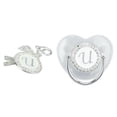 thumbnail image 2 of Silicone Baby Pacifier Silver A-Z Letters Safe BPA Free One Piece Seamless Pacifier with Lid for Infant 6-18 Months, 2 of 7