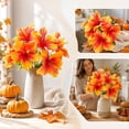 thumbnail image 6 of Artificial Silk Hibiscus Flowers Bouquet Faux Tropical Floral Stems for Living Room Table Vase Centerpiece, 6 of 7
