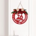 thumbnail image 2 of Light Ball,1Pc Merry Christmas Decorations Wreath Rustic Wooden Holiday Decor For Front Door Porch Home Window Wall Farmhouse Indoor Outdoor Decor,40*28.5Cm, 2 of 7