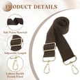 thumbnail image 3 of Uxcell Correas de bolso de repuesto cruzadas, correa de hombro de 51 pulgadas, correas de lona ajustables para bolso, billetera, clutch y bolsas cruzadas, marrón oscuro, 3 of 6