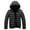 Black, variant on Men's Hooded Puffer Jacket with Multi Pockets Thickened Detachable Hood Winter Warm Cotton Down Coat (XS, Blue)