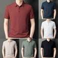 thumbnail image 6 of Mens Breathable Short Sleeve Waffle Shirts Traceless Wrinkle Resistant Tops, 6 of 8