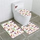 thumbnail image 1 of Juego de alfombras de baño ABPHQTO 3 piezas Flores Acuarela Mariposas Mariquita, 1 of 2