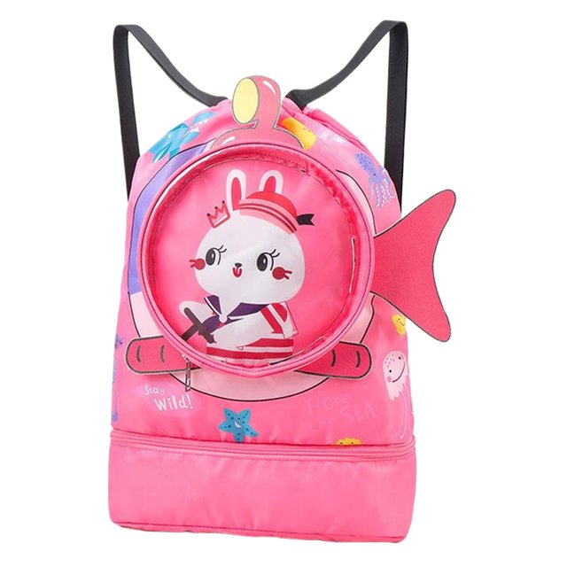 Con Cordón para Piscina Mochila Natación Seca Y Húmeda Almacenamiento Adolescentes (conejo Grande)