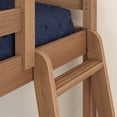 thumbnail image 4 of Now Furniture Low Bunk Bed for Kids, Twin over Full, Engineered Wood, Embossed Pecan, 4 of 7