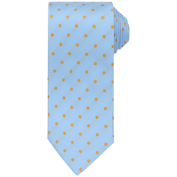 Corbatas de puntos para hombres INSPIRE CHIC para el Día del Padre, corbata autoajustable de 3.1" de ancho, corbata de satén para bodas, clásica en azul oscuro pastel, talla única