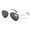 Silver, variant on Classic Metal Tear Drop Progressive Bifocal Reading SunGlasses - Zero Power - Clear on Top UV Reader +2.75