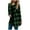 Green, variant on LEAVINGSUO Winter Coats for Women, 2026 Fashion Winter Women's Fashion Plaid Loose T-Shirt Long Sleeves Blouse Cardigan Coat