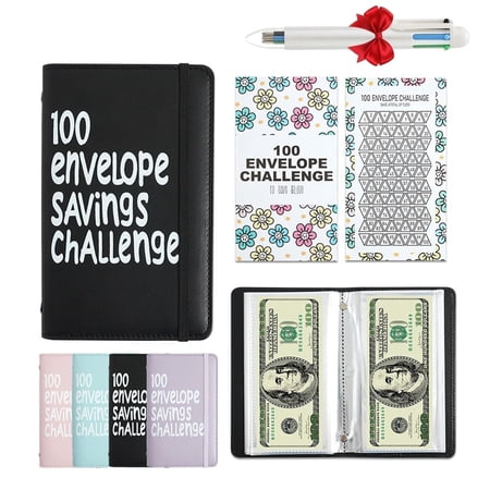 100 Days Money Saving Challenge Coin Envelope Budgetstorage Book, Money Saving Binder, Cash Envelopes for Budgeting, Budget Planner Binder to Save $5,050 and $500 and $10,000
