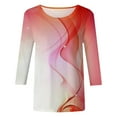 thumbnail image 4 of YDLCAFD Pâques Femmes Été Mode Décontractée Col Rond Impression Drôle T-Shirt Manches Trois-Quarts, 4 of 5