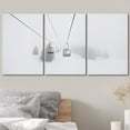 thumbnail image 3 of wall26 Canvas Print Wall Art Set Ski Lift on Snowy Winter Mountain Nature Wilderness Photography Realism Rustic Scenic Relax/Calm Multicolor for Living Room, Bedroom, Office - 16"x24"x3 Pan, 3 of 7