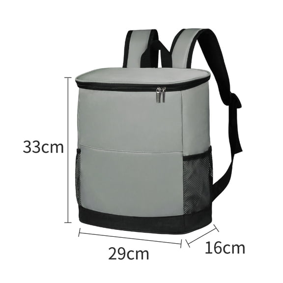 Insulated Cooler Backpack - Leakproof 30 Cans Waterproof Soft Cooler Bag For Beach, Camping & Travel, Lightweight Lunch Bag With 12H Hot/Cold Retention For Men & Women- grey