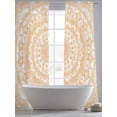 thumbnail image 6 of Sheer Curtains 84 Inches Long, Boho Geometric Light Filtering Window Curtains for Living Room, Ethnic Bohemian Farmhouse Art Motifs Rod Pocket Voile Sheer Curtain Drapes, 52"W x 84"L, 2 Panels, 6 of 8