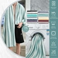 thumbnail image 4 of 4 Piece Bath Towel Set Oversized Bath Sheet 35"x70" Bathroom Towel Extra Large Towel Set Soft Highly Absorbent & Quick Dry Premium Bath Sheet for Bathroom 600GSM Shower Towel Spa Gym Hotel,Aqua, 4 of 9