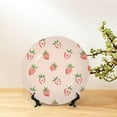 thumbnail image 6 of Kdxio Strawberries Bone China Decorative Plate Ceramic Decorative Plate for Home Office Wall Stand Decorative Plates for Home Bedroom-8in, 6 of 6