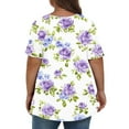 thumbnail image 2 of Patlollav Oversized Women Clothes Plus Size Tops Short Sleeve V-Neck Blouse, 2 of 6