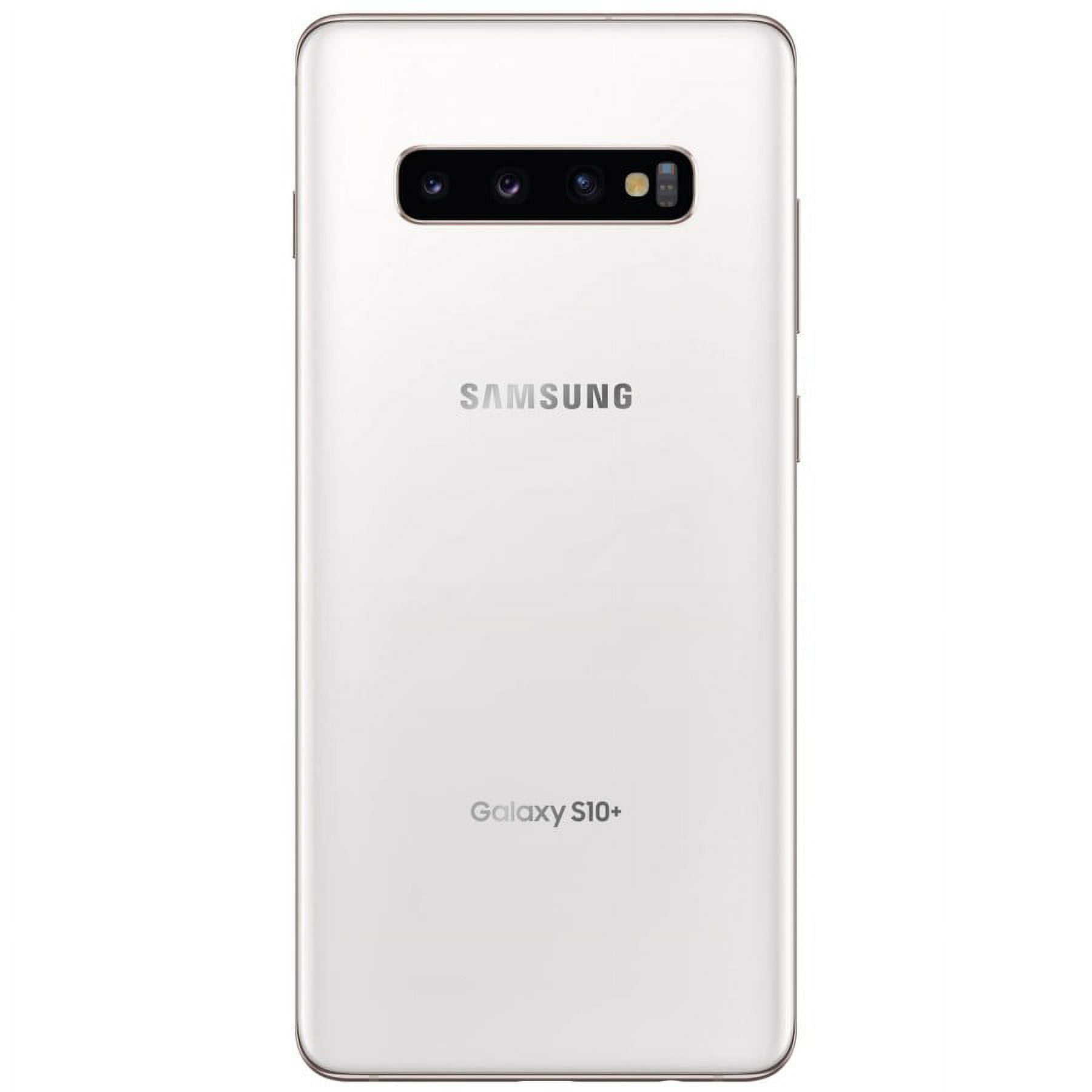 Restored Samsung Galaxy S10+, 128GB, Prism White - Fully Unlocked
