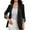 Black, variant on Women's Casual Fashion Solid Color Patchwork Lapel Long Sleeve Cardigan Coat - Fuchsia XXL