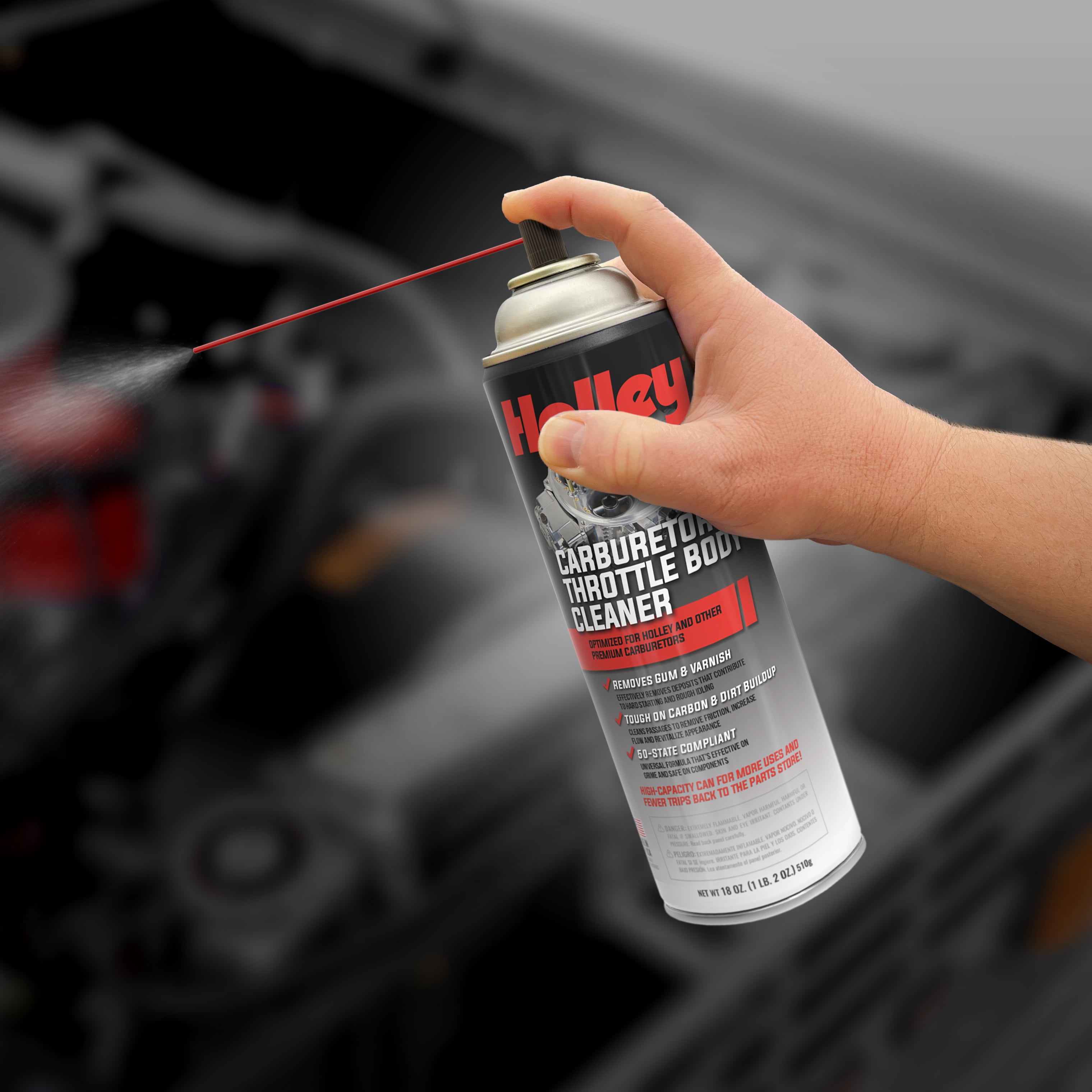 HOLLEY 120-HLYCC-18 Carburetor & Throttle Body Cleaner Spray, 18oz Can