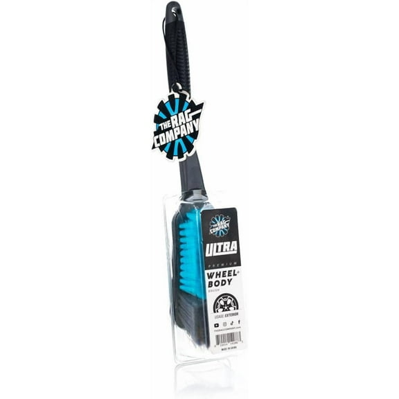 The Rag Company - Ultra Wheel & Body Brush – Multi-Directional Soft Tip Bristles Safe for Wheels, Tires & Body Panels on Cars, Trucks & SUVs, Patented Pro Detailer Design