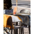 thumbnail image 5 of Fsddascl Marble Black Golden Outdoor Tablecloth - 60x60 Inch Square Dining Table Cover, Modern Aesthetics Abstract Ink Painted Waterproof Outdoor Table Cloth with Umbrella Hole & Zipper for Patio, 5 of 7