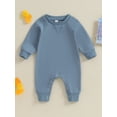 thumbnail image 2 of Wassery Baby Boys Girls Fall One Piece Jumpsuits Newborn Boys Girls Long Sleeve Romper Pants Infant Boys Girls Spring Onesie Bodysuit Clothes 0-18M, 2 of 9