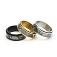 thumbnail image 2 of PAMTIER Men's Women's Stainless Steel 8MM Creative Vintage Camouflage Rotatable Ring Black Size 12, 2 of 3