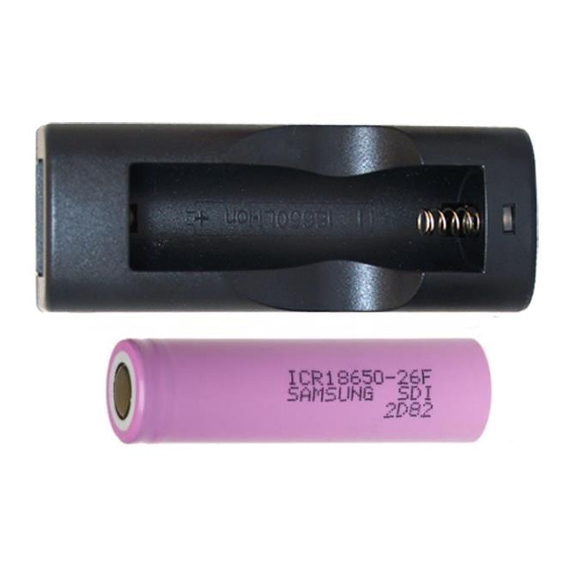Lithium Ion Charger (Single Slot) + 18650 Samsung LiIon 3.7 Volt Battery (2600 mAh) Walmart