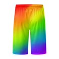 thumbnail image 3 of Aayomet Men Swim Trunks Beach Shorts Breathable Tether Print Board Shorts (Orange, L), 3 of 5