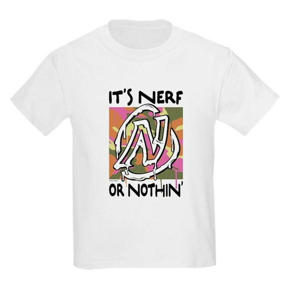 CafePress - Nerf Or Nothin Camo T Shirt - Light T-Shirt Kids XS-XL
