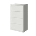thumbnail image 2 of UrbanPro 30" 4-Drawer Modern Metal Lateral Filing Cabinet in White, 2 of 5