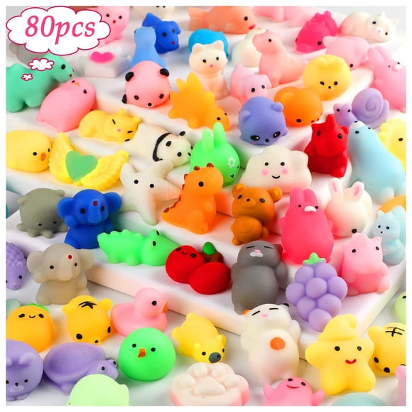 Mochi Squishy Toys KINGYAO, 80 unidades, para niños, cesta de Pascua, regalo