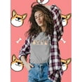 thumbnail image 2 of Corgi Pups Banner T-Shirt Women -Image by Shutterstock, Female 5X-Large, 2 of 4