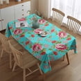 thumbnail image 2 of Pioneer Flower Floral Print Pattern Rectangle Tablecloth 60"x84", Waterproof Polyester Table Cloth, Wipeable Spillproof for Dining Camping Indoor Outdoor, 2 of 5