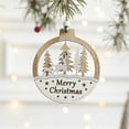 thumbnail image 2 of CuiLiyq 2 PCS Round Christmas Decorations, Wooden Creative Small Hanging Ornaments, Christmas Tree Decoration Supplies, 2 of 6
