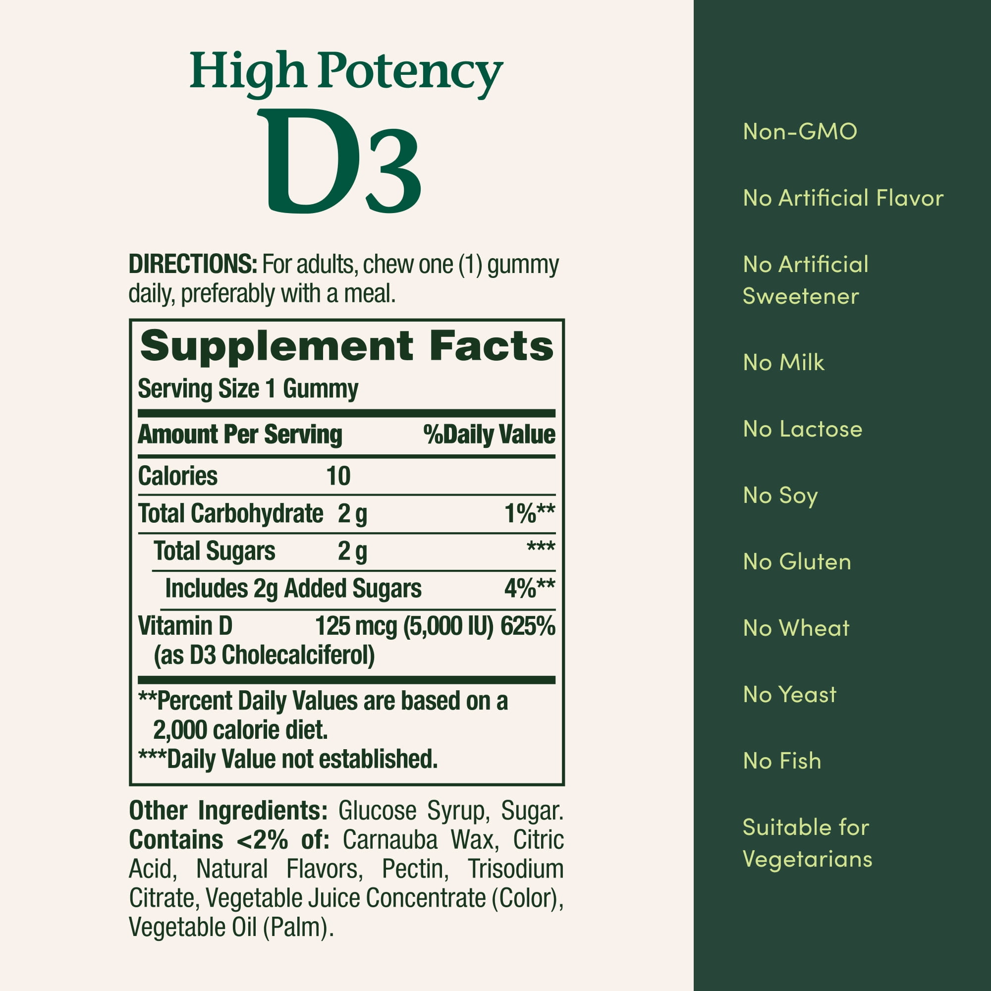 (3 pack) Nature's Bounty High Potency Vitamin D3, Immune Health Support Antioxidant Gummies with Vitamin D for Bone & Teeth Health, 60 Count