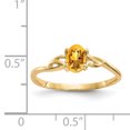 thumbnail image 2 of 14k Yellow Gold Citrine Birthstone Ring November, 2 of 6