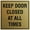 Brushed Gold, variant on Signs ByLITA Square Keep Door Closed at All Times Sign - Easy Installation | Durable Material (Brushed Gold) - Medium