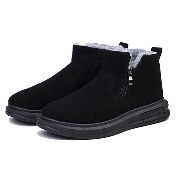 Botas Cortas Felpa Zapatos Altos Nieve para Hombres Cómodas Al Aire Libre
