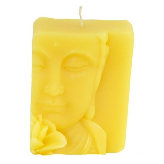 Beeswax Buddha Relief Candle