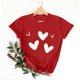 thumbnail image 5 of Xuyuer Women's Valentine Shirts Retro Couple Love Heart T-Shirt Casual Lover Gift Blouse Tops Cute Love Heart Shirt Valentine T Shirt Red Short Sleeve Casual Hearts Tops, 5 of 5