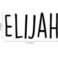 thumbnail image 3 of Vinyl Wall Art Decal Boys Custom Name - ’Elijah’ - 12" x 23" - Little Boys Bedroom Wall Decals - Cute Wall Art for Baby Boy Nursery Room Decor (12" x 23"; White) (12" x 23"; Black Handwritten), 3 of 5