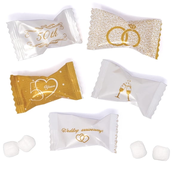 Gift Boutique 50th Anniversary Wedding Butter Mints Candies Bags 100 Count